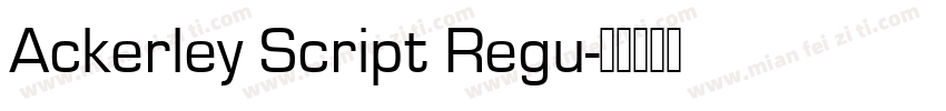 Ackerley Script Regu字体转换